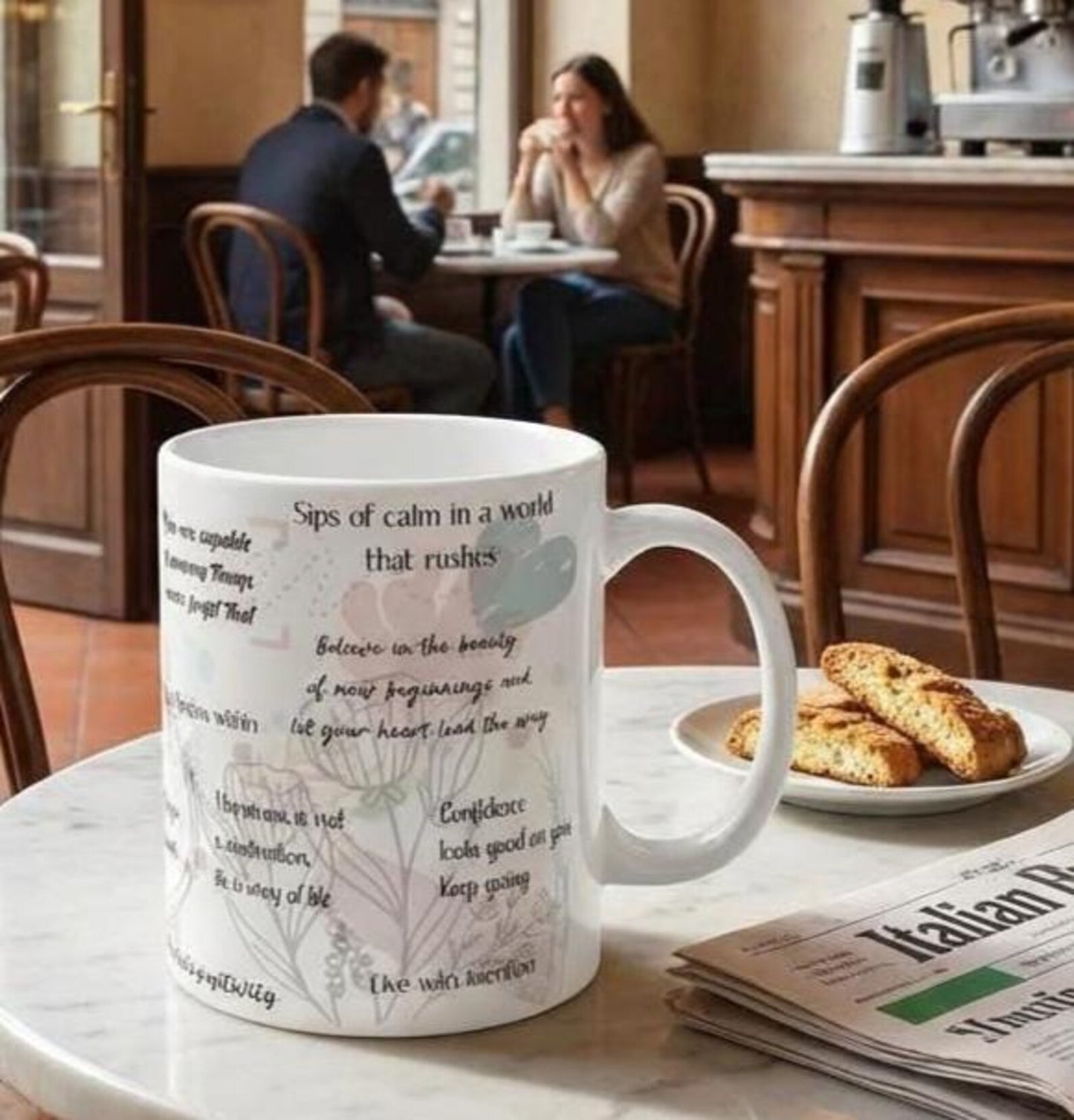 Mental Health Affirmation Mug – Daily Positive Quotes Coffee Cup, Self Care Gift for Women