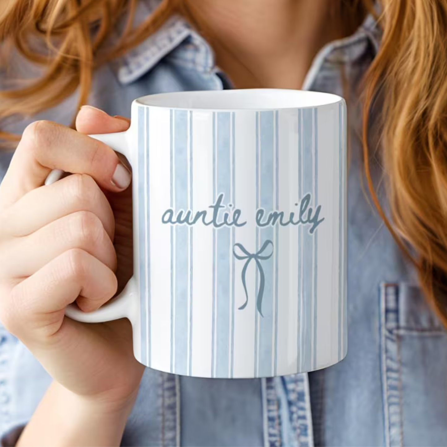 Personalized Auntie Mug with Name | Baby Announcement Gift for Aunt