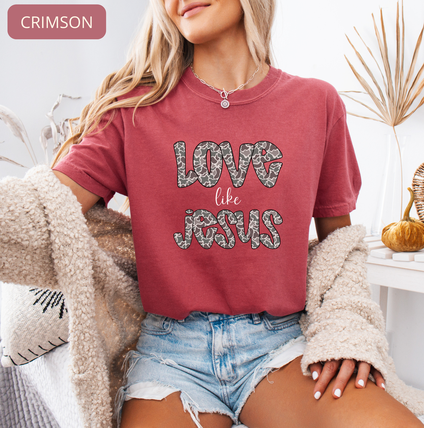 Comfort Colors Love Like Jesus Shirt – Christian Faith Graphic Tee, Inspirational Religious Gift