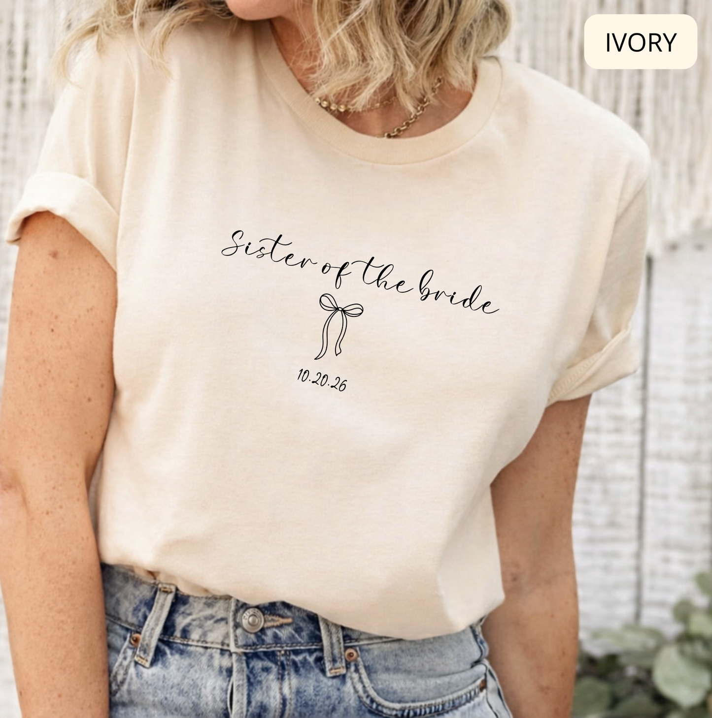 Comfort Colors Sister of the Bride Shirt – Bridal Party Wedding Weekend Tee, Personalized Family Shirt