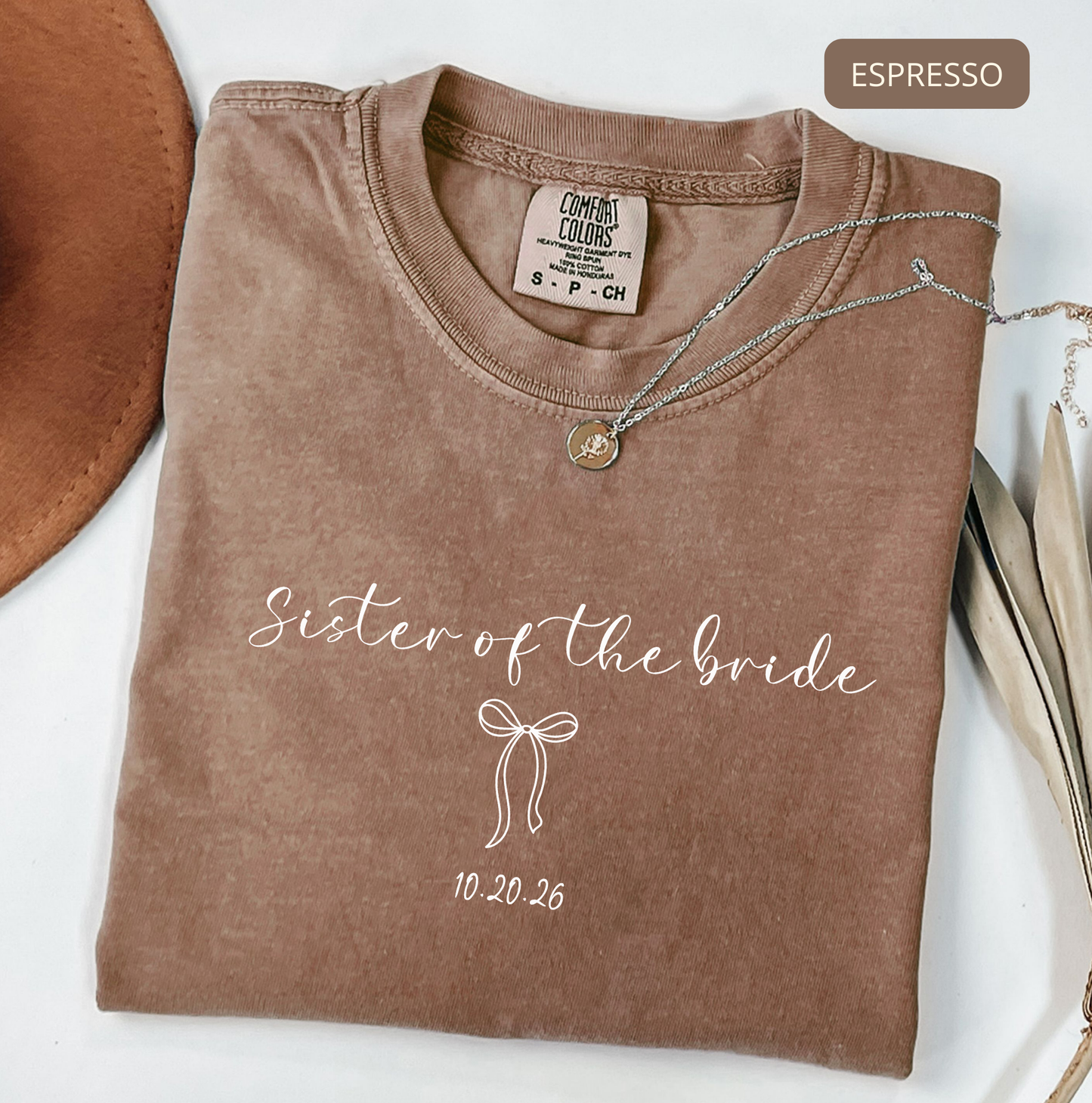 Comfort Colors Sister of the Bride Shirt – Bridal Party Wedding Weekend Tee, Personalized Family Shirt