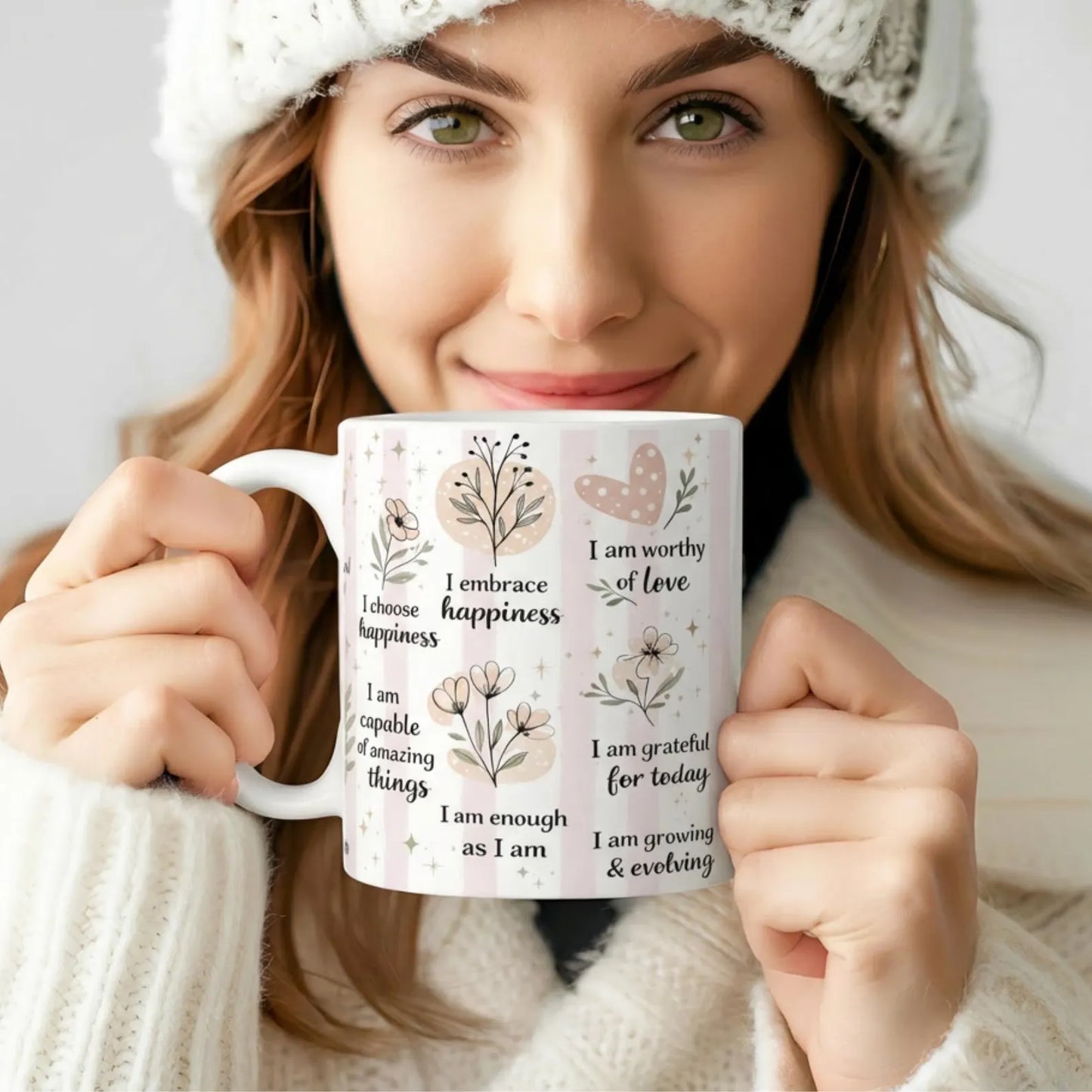Affirmation Mug – Positive Quotes Coffee Cup, Mental Health Self Care Gift for Women