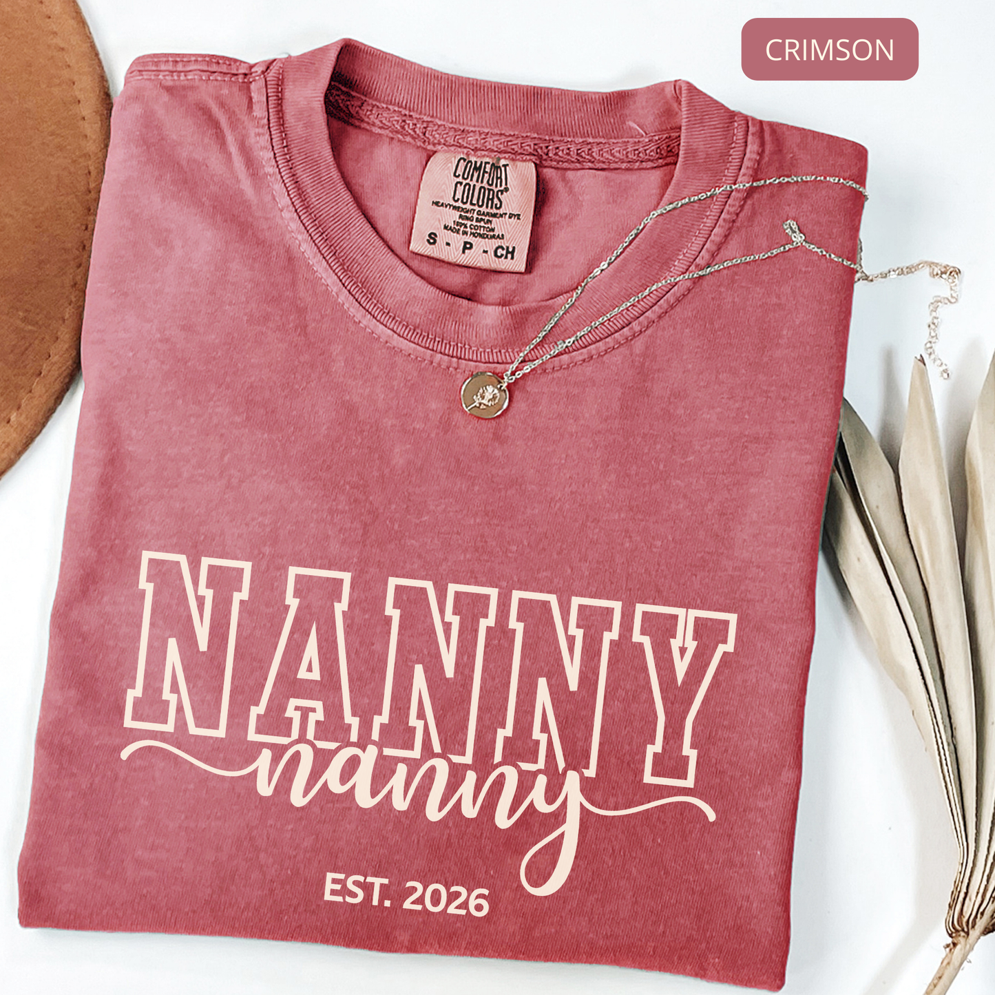 Nanny Comfort Colors Shirt, Personalized Nanny EST Year Shirt, Nanny Gift Idea, Custom Nanny Tee, Babysitter Appreciation Shirt