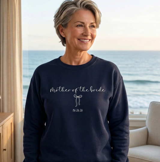 Mother of the Bride Shirt – Personalized Wedding Tee with Custom Date, Bridal Party Gift