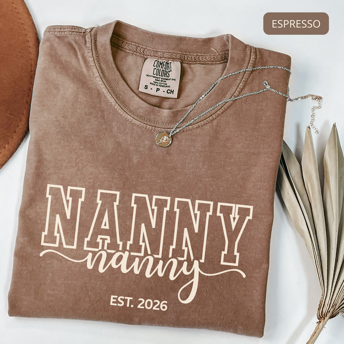 Nanny Comfort Colors Shirt, Personalized Nanny EST Year Shirt, Nanny Gift Idea, Custom Nanny Tee, Babysitter Appreciation Shirt
