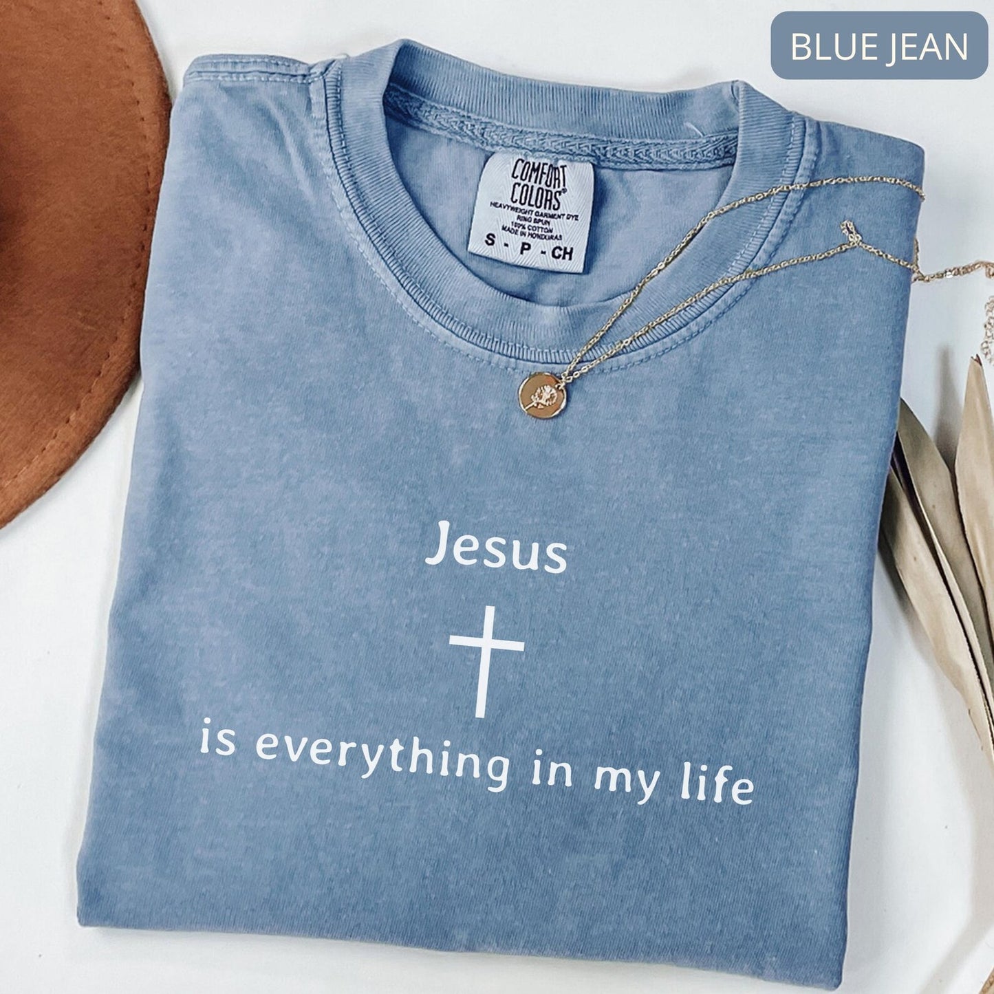 Comfort Colors Jesus Is Everything Shirt – Christian Faith Graphic Tee, Religious Gift for Women and Men