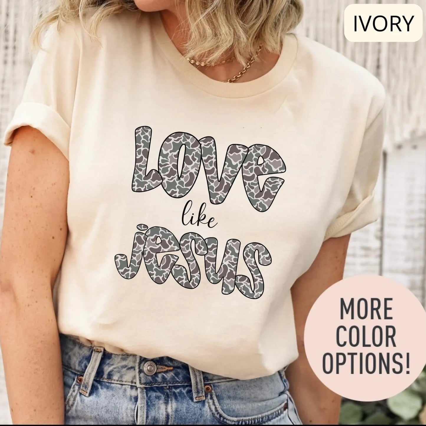 Comfort Colors Love Like Jesus Shirt – Christian Faith Graphic Tee, Inspirational Religious Gift