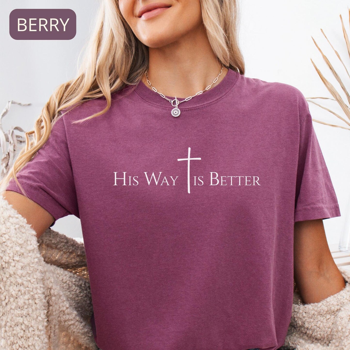 Minimalist Christian cross shirt styled with jeans outfit aesthetic