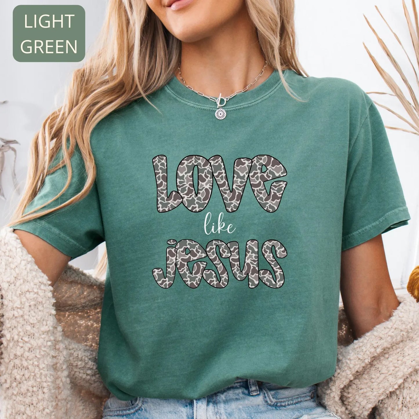 Comfort Colors Love Like Jesus Shirt – Christian Faith Graphic Tee, Inspirational Religious Gift