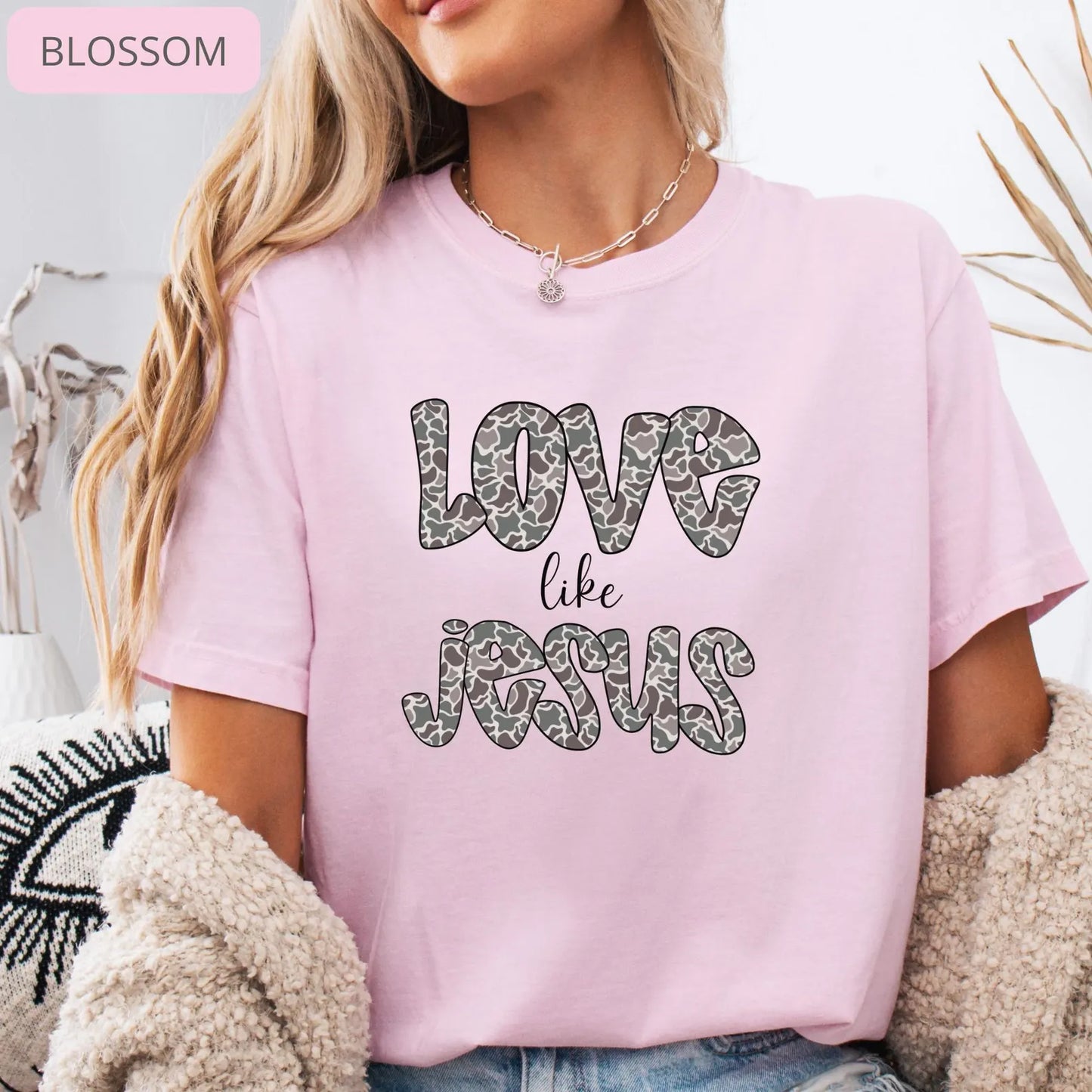 Comfort Colors Love Like Jesus Shirt – Christian Faith Graphic Tee, Inspirational Religious Gift