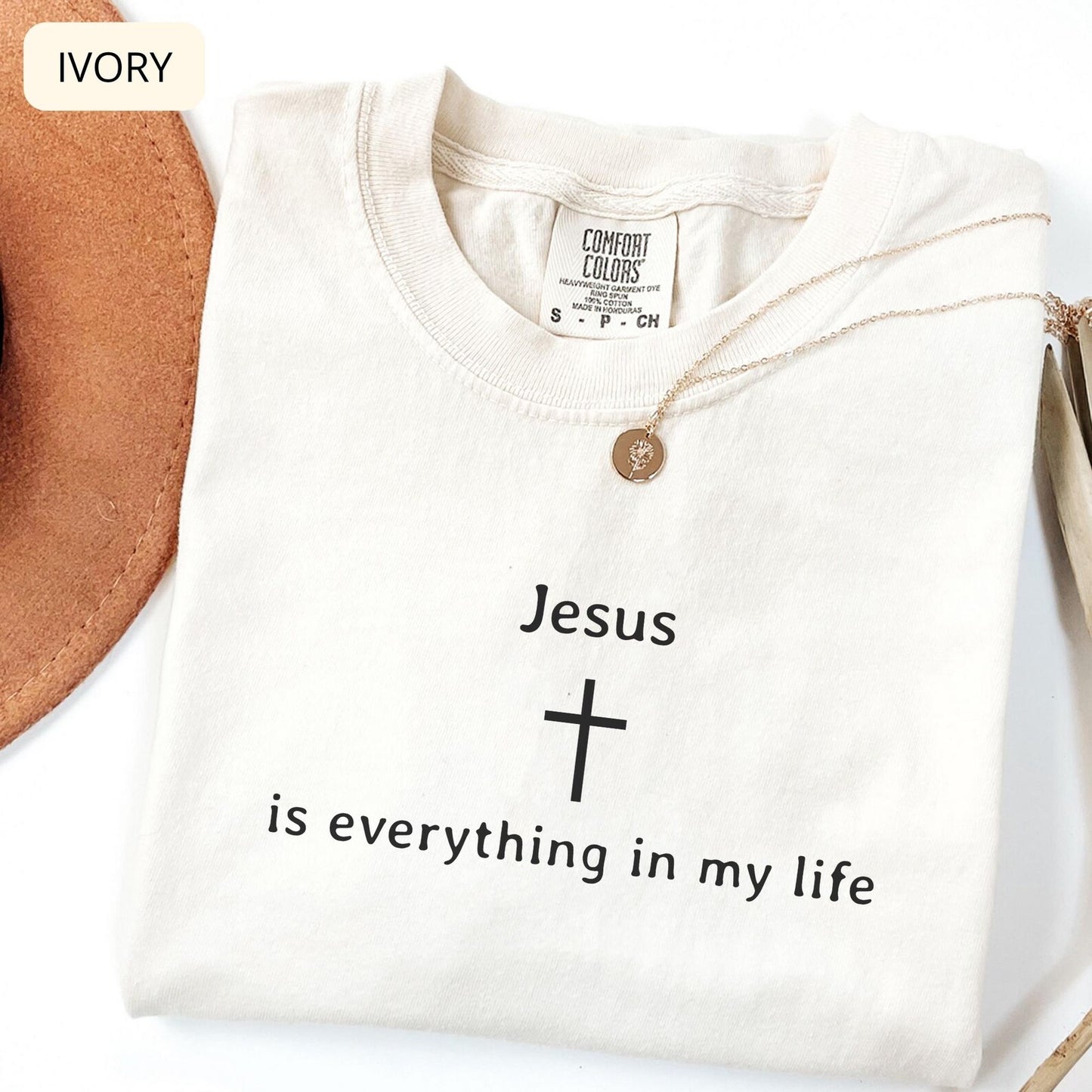Comfort Colors Jesus Is Everything Shirt – Christian Faith Graphic Tee, Religious Gift for Women and Men