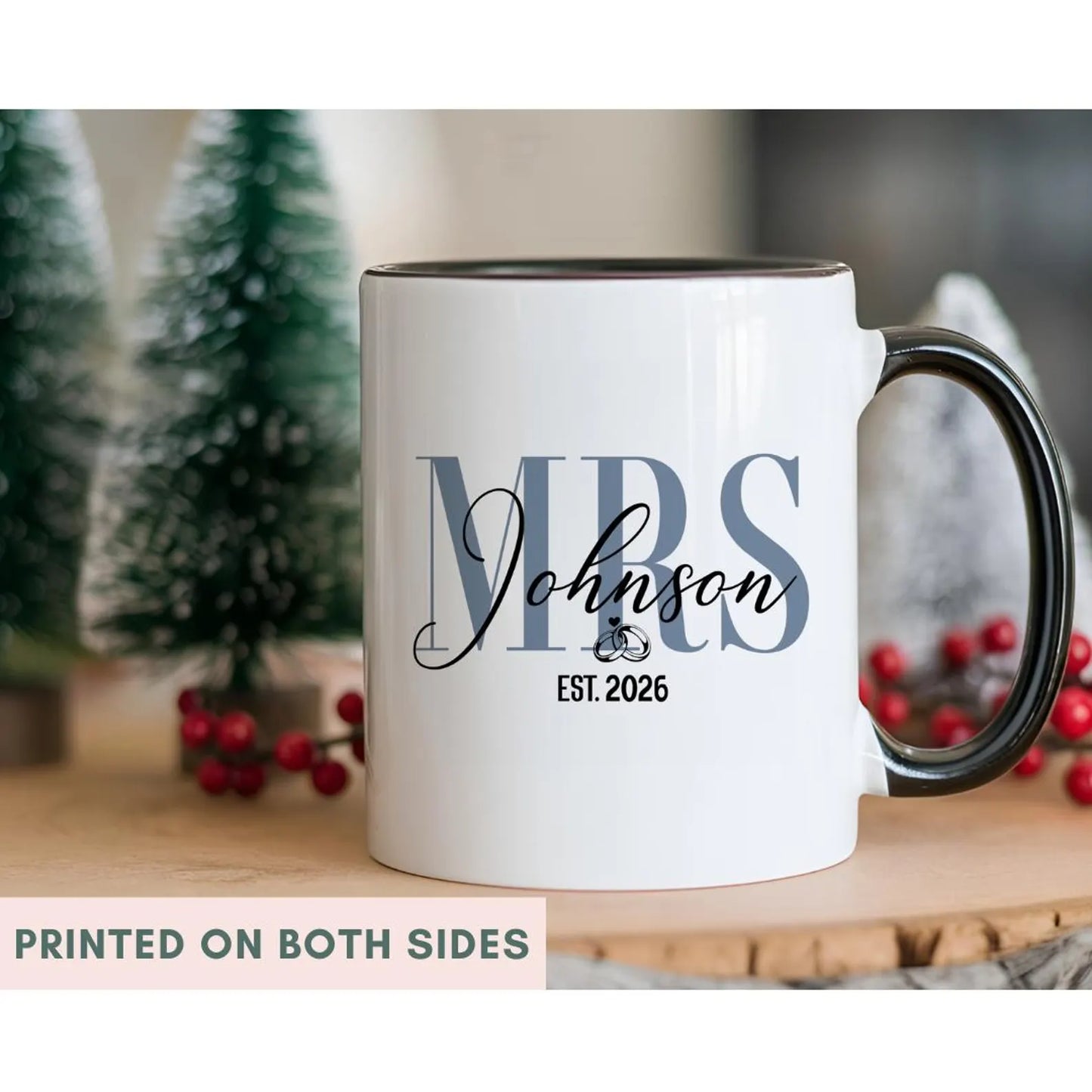 Personalized Mr and Mrs Mug, Custom Wedding Gift for Couple, Newlywed Coffee Cups, Engagement Gift, Bridal Shower Present