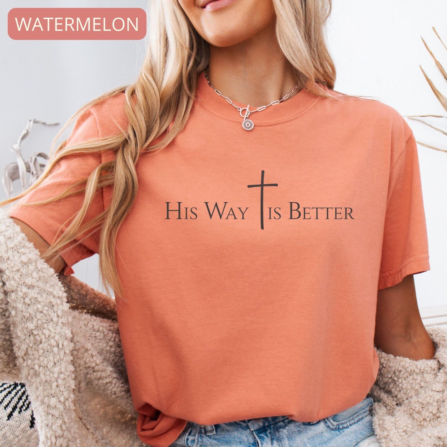 Christian graphic t-shirt neutral outfit soft aesthetic look