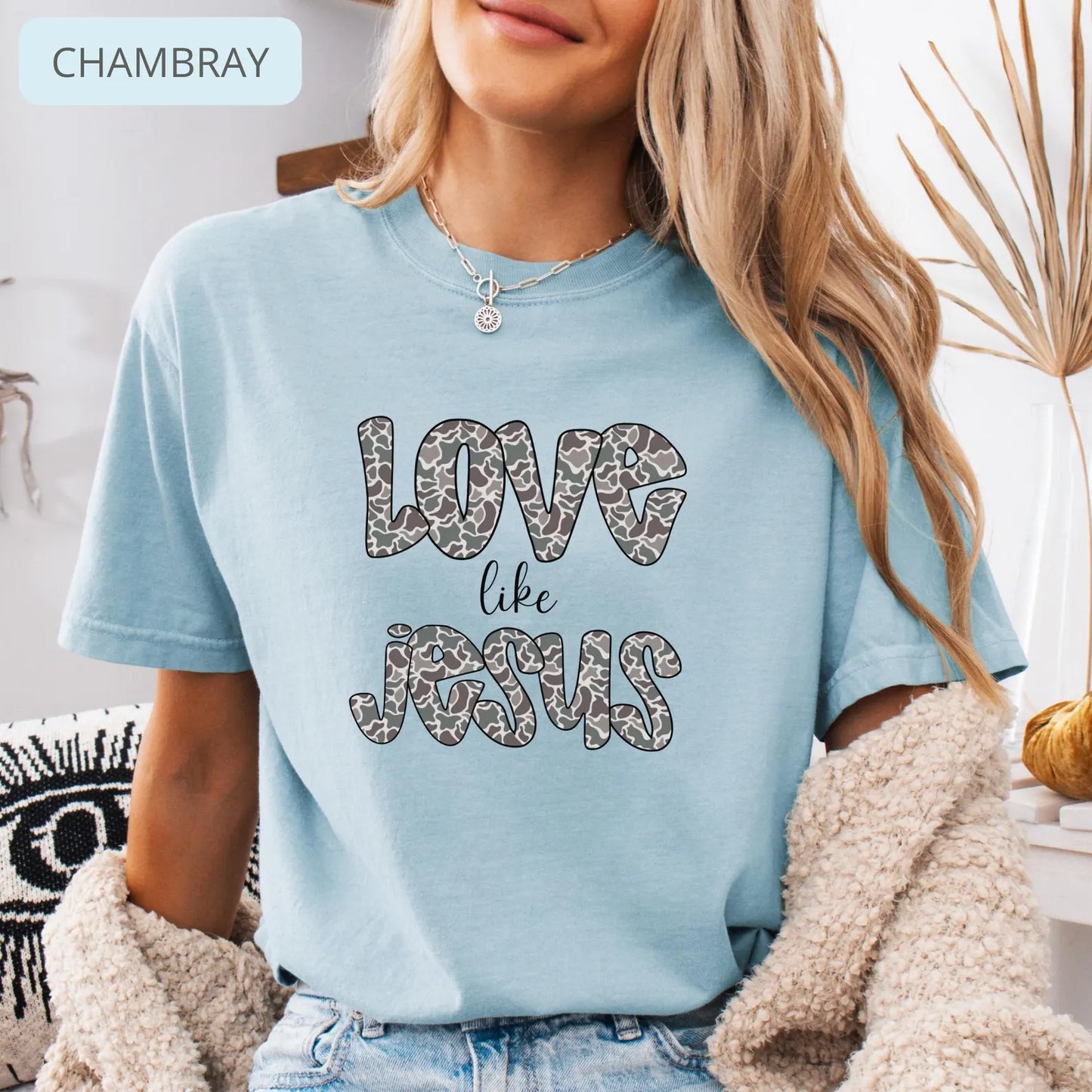Comfort Colors Love Like Jesus Shirt – Christian Faith Graphic Tee, Inspirational Religious Gift