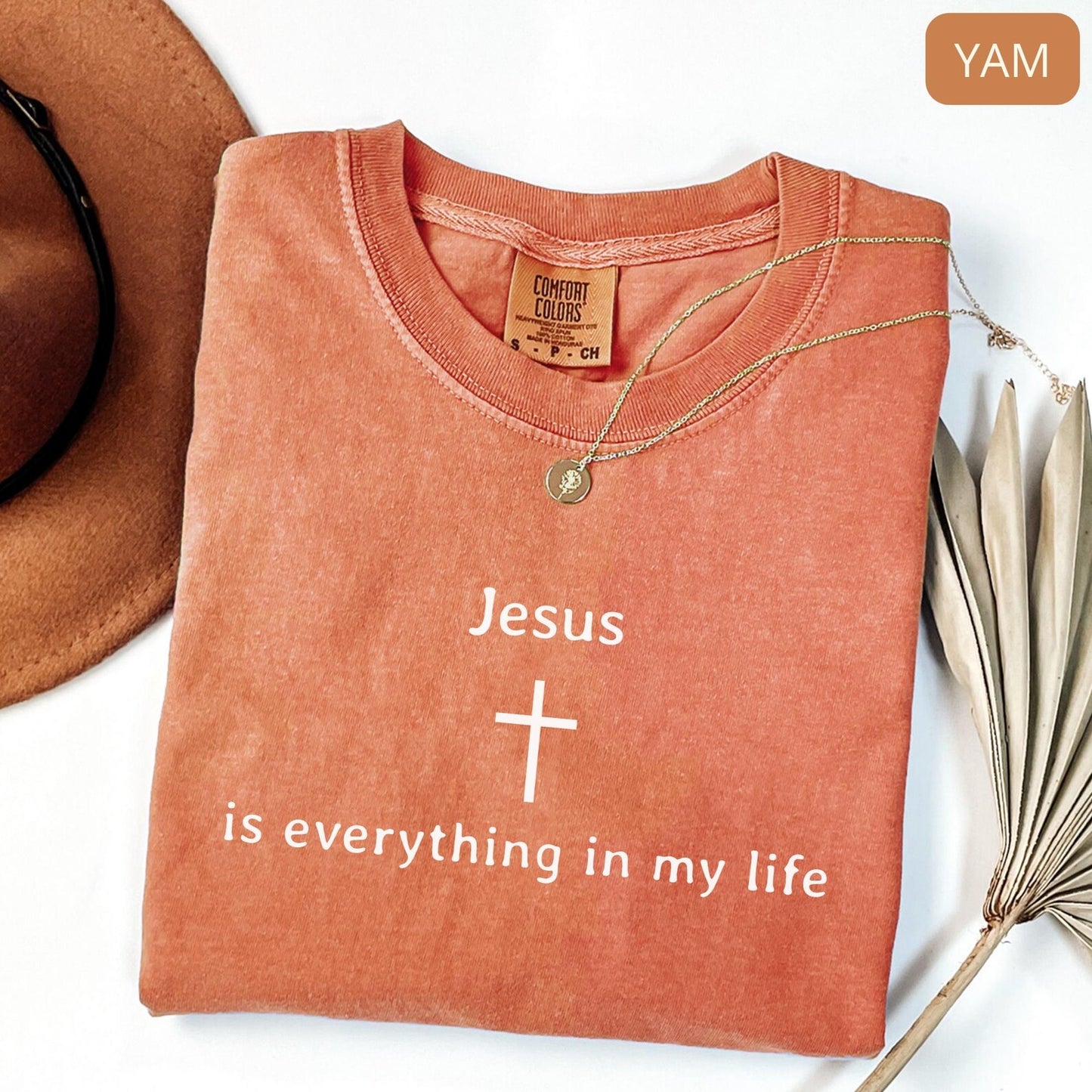 Comfort Colors Jesus Is Everything Shirt – Christian Faith Graphic Tee, Religious Gift for Women and Men