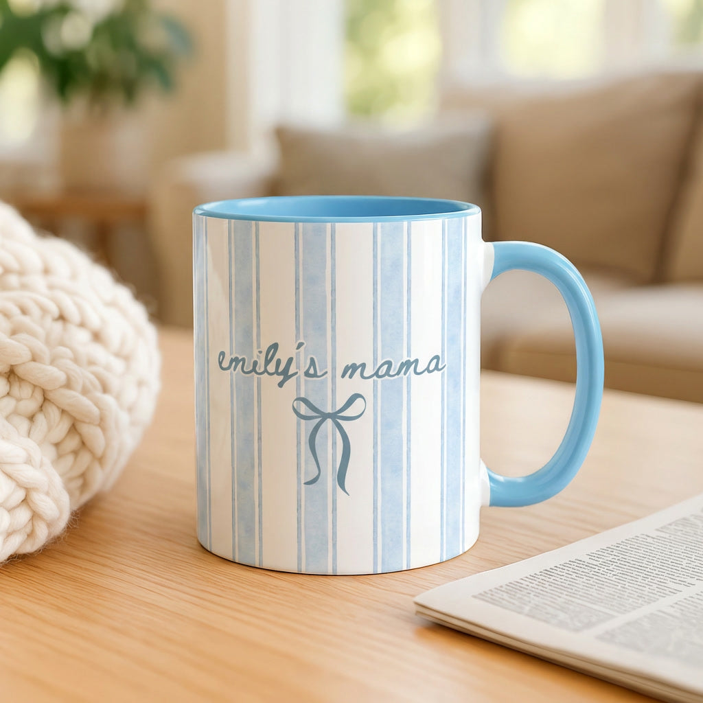 Personalized Mama Mug – Custom Name Coffee Cup for Mom, Baby Shower Gift