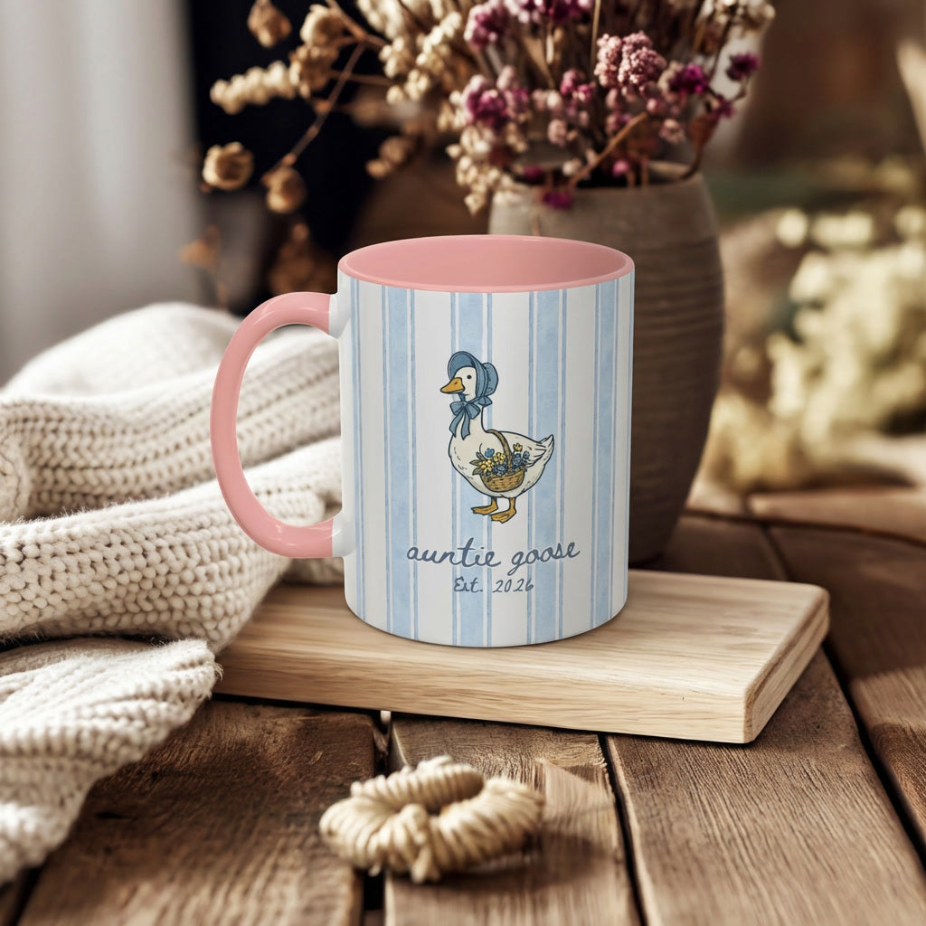 Personalized Auntie Goose Mug – Aunt Est 2026 Gift