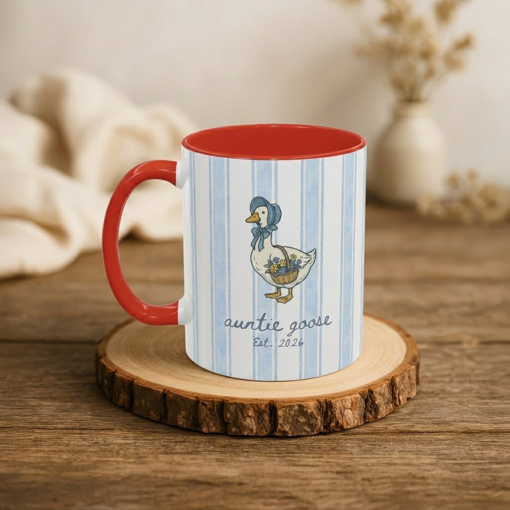 Personalized Auntie Goose Mug – Aunt Est 2026 Gift