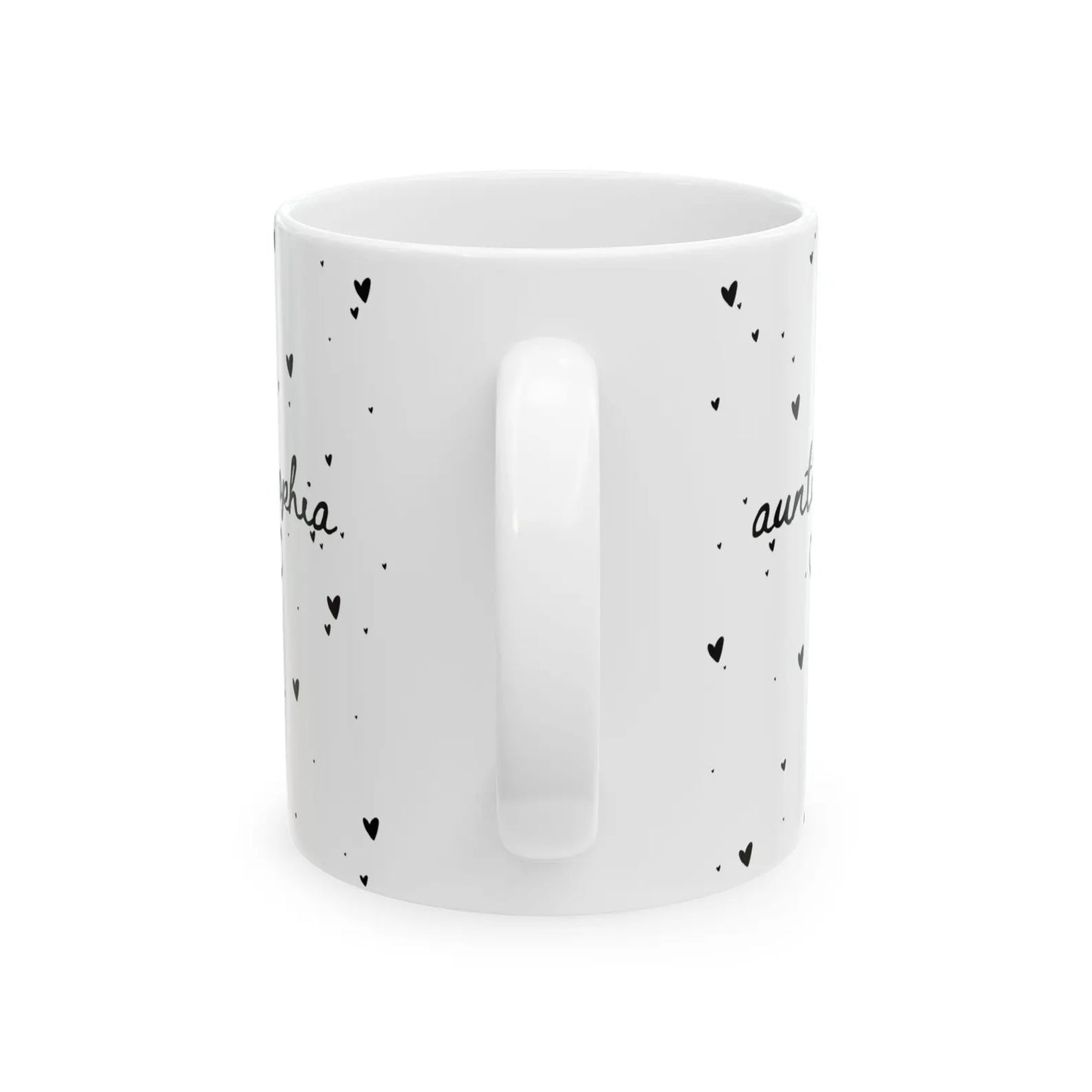 Personalized Auntie Mug Custom Name – Cute Heart Coffee Cup Gift for Aunt, Birthday Gift for Her, Auntie Gift Idea