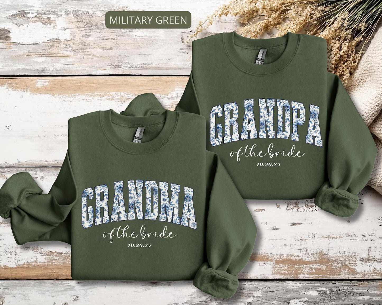 Grandma of the Bride Sweatshirt – Personalized Wedding Crewneck with Custom Date