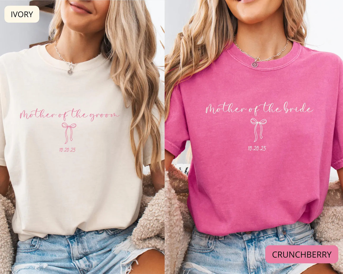 Comfort Colors Mother of the Bride Shirt – Personalized Wedding Mom Tee, Bridal Party Gift