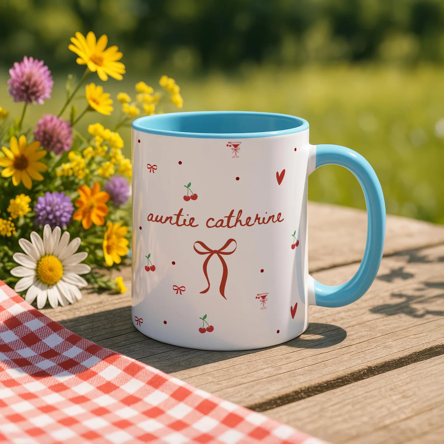 Custom Auntie Mug – Personalized Name Coffee Cup, Pregnancy Reveal Gift for New Aunt