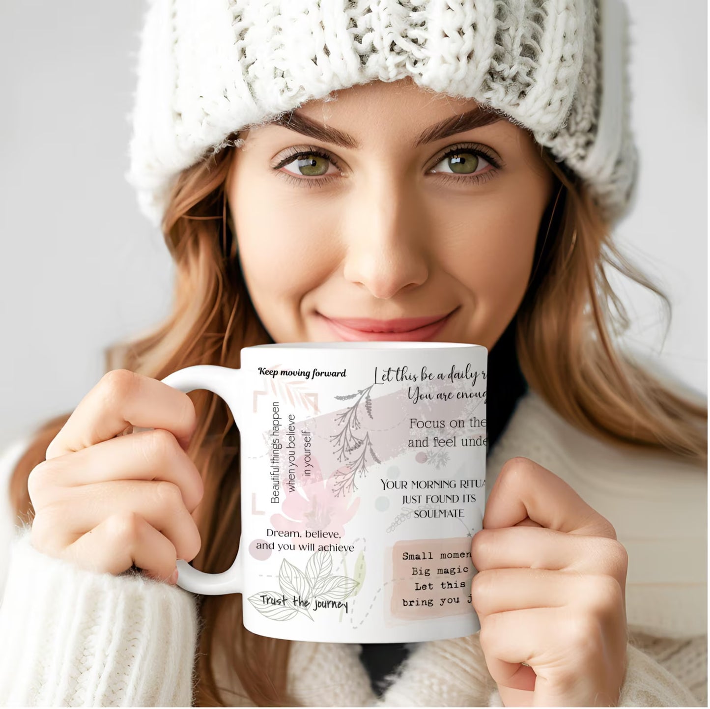 Mental Health Affirmation Mug – Daily Positive Quotes Coffee Cup, Self Care Gift for Women