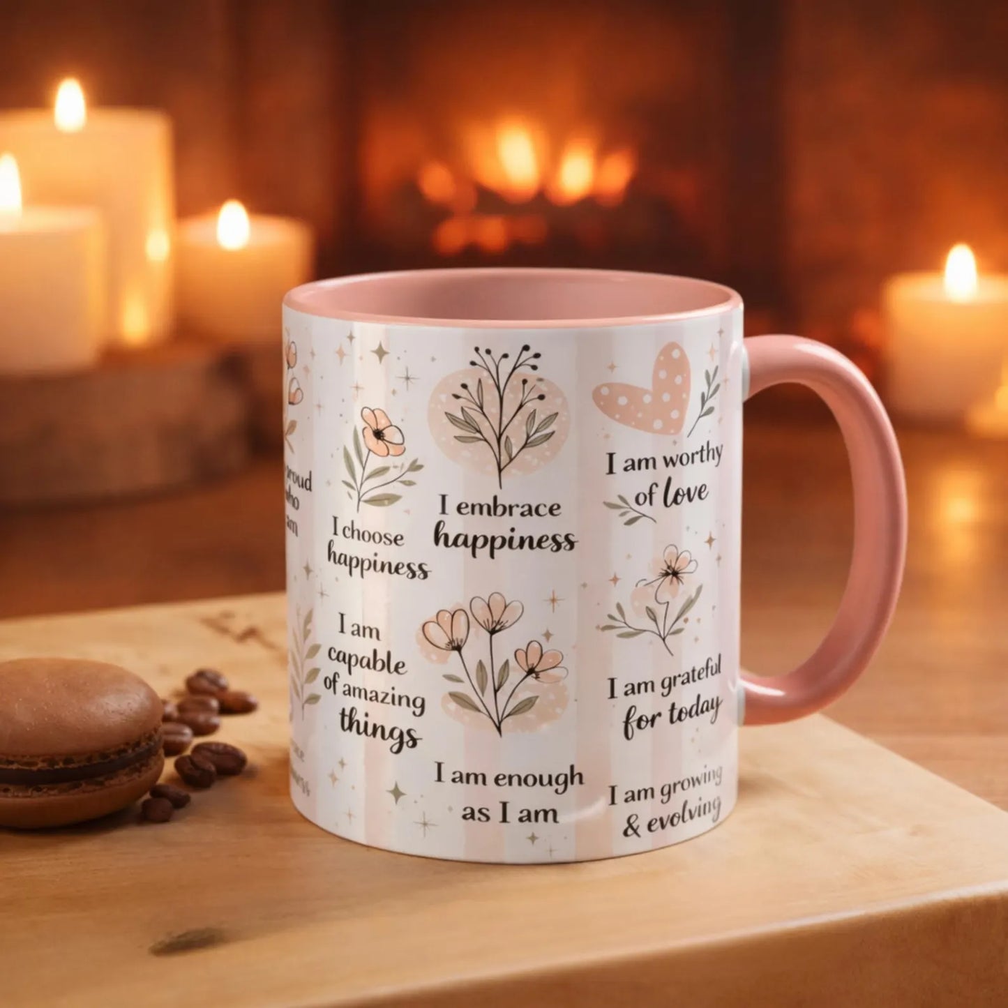 Affirmation Mug – Positive Quotes Coffee Cup, Mental Health Self Care Gift for Women