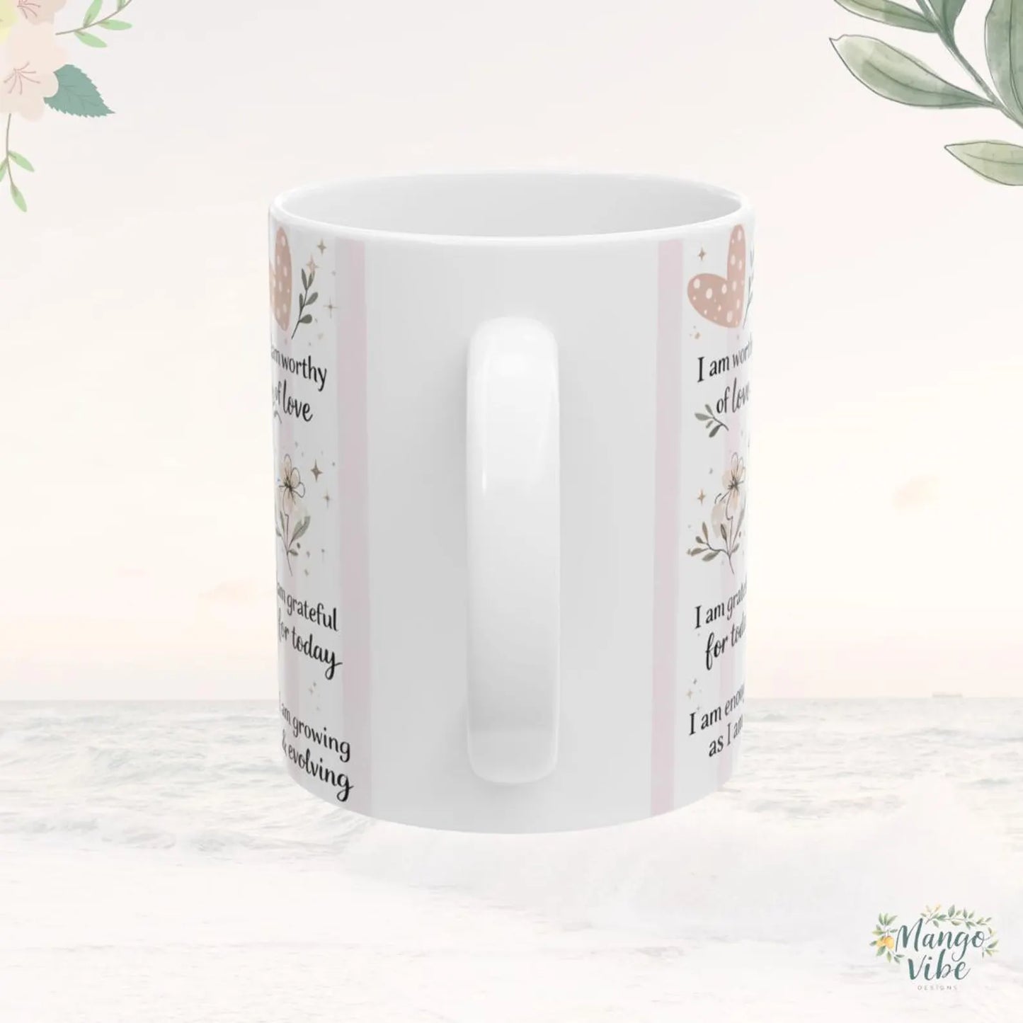 Affirmation Mug – Positive Quotes Coffee Cup, Mental Health Self Care Gift for Women