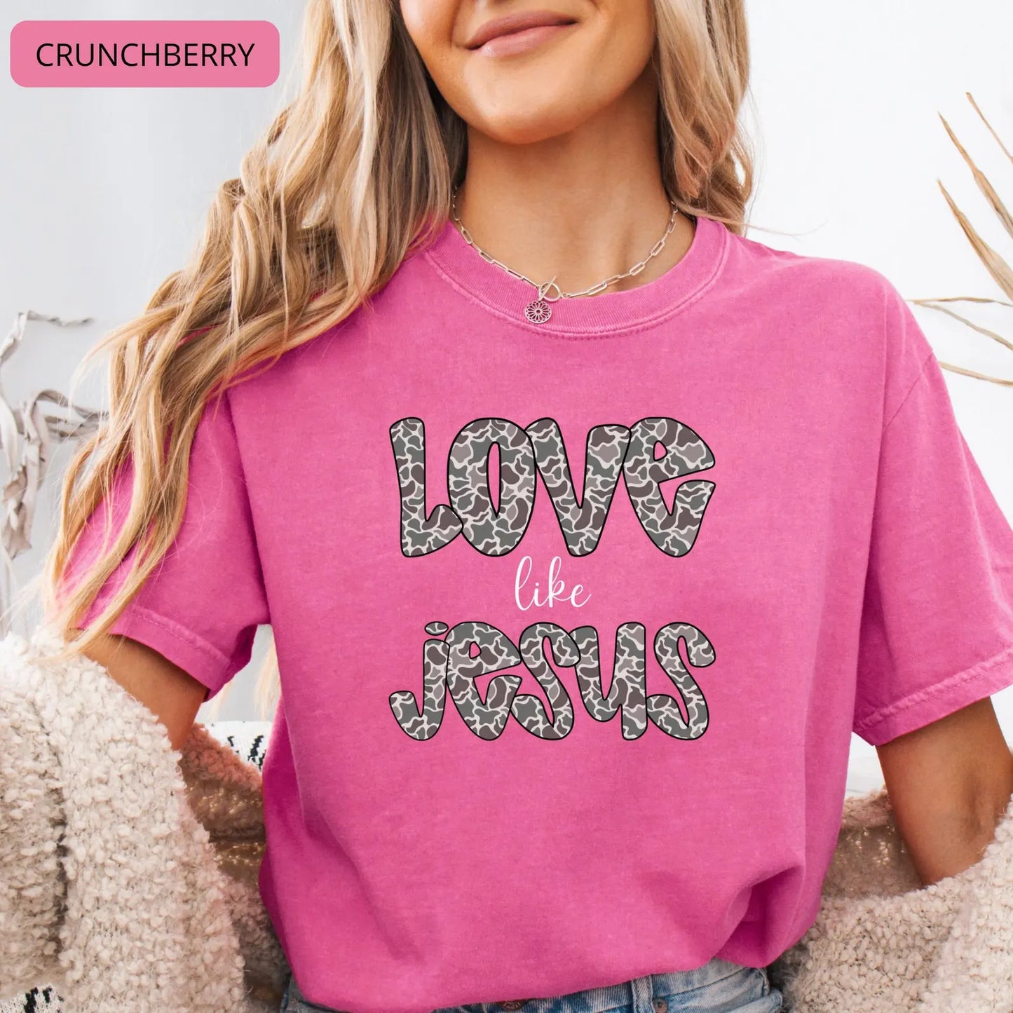 Comfort Colors Love Like Jesus Shirt – Christian Faith Graphic Tee, Inspirational Religious Gift