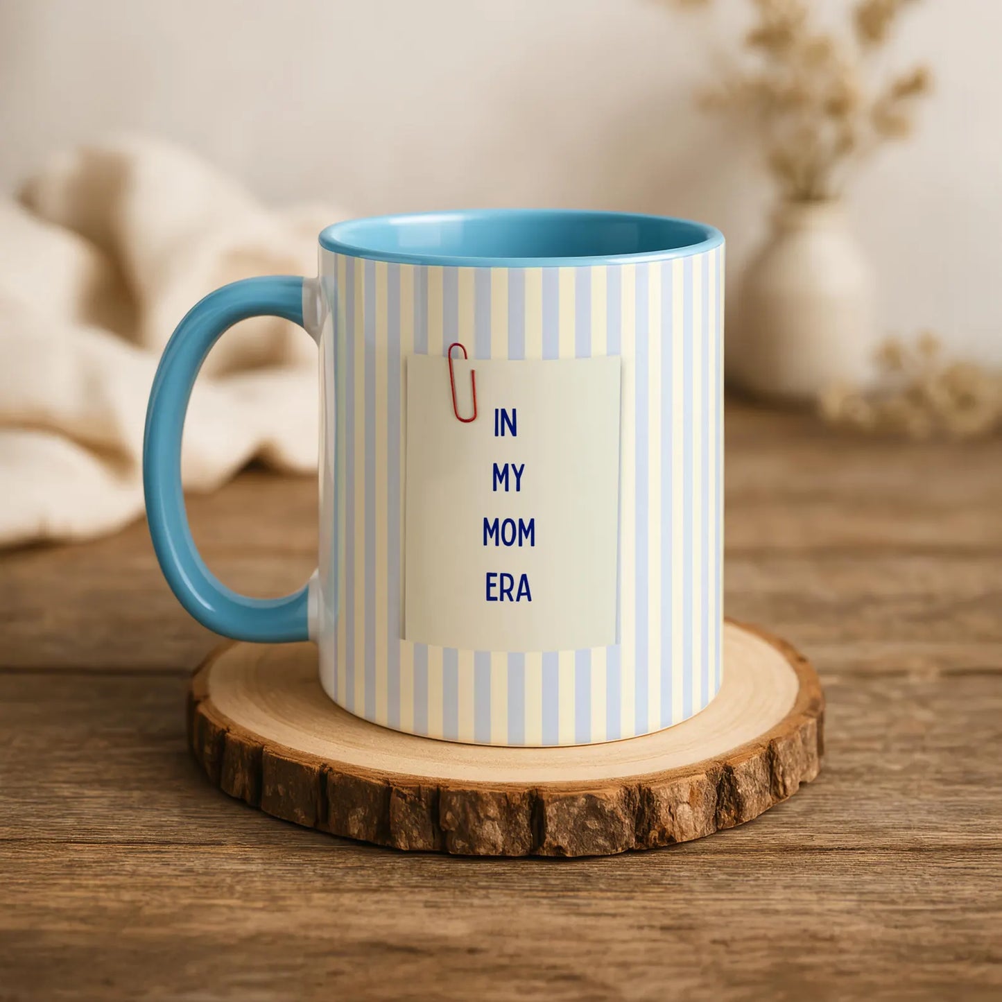 In My Mom Era Mug – Red Striped Coffee Mug for Moms