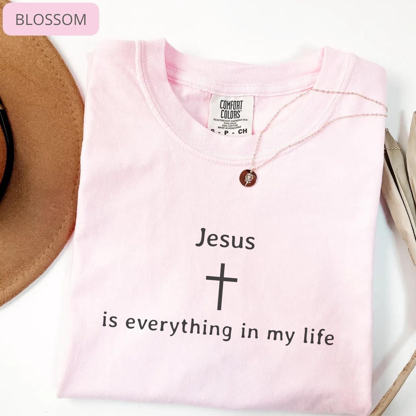 Comfort Colors Jesus Is Everything Shirt – Christian Faith Graphic Tee, Religious Gift for Women and Men
