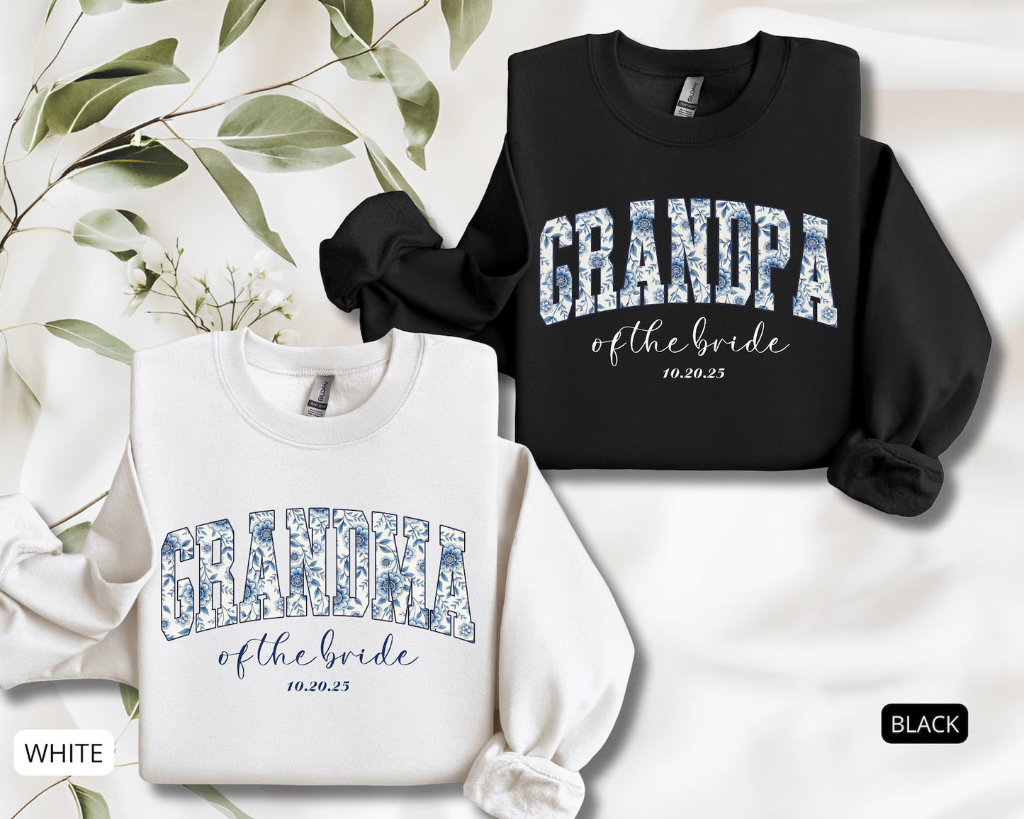 Grandma of the Bride Sweatshirt – Personalized Wedding Crewneck with Custom Date