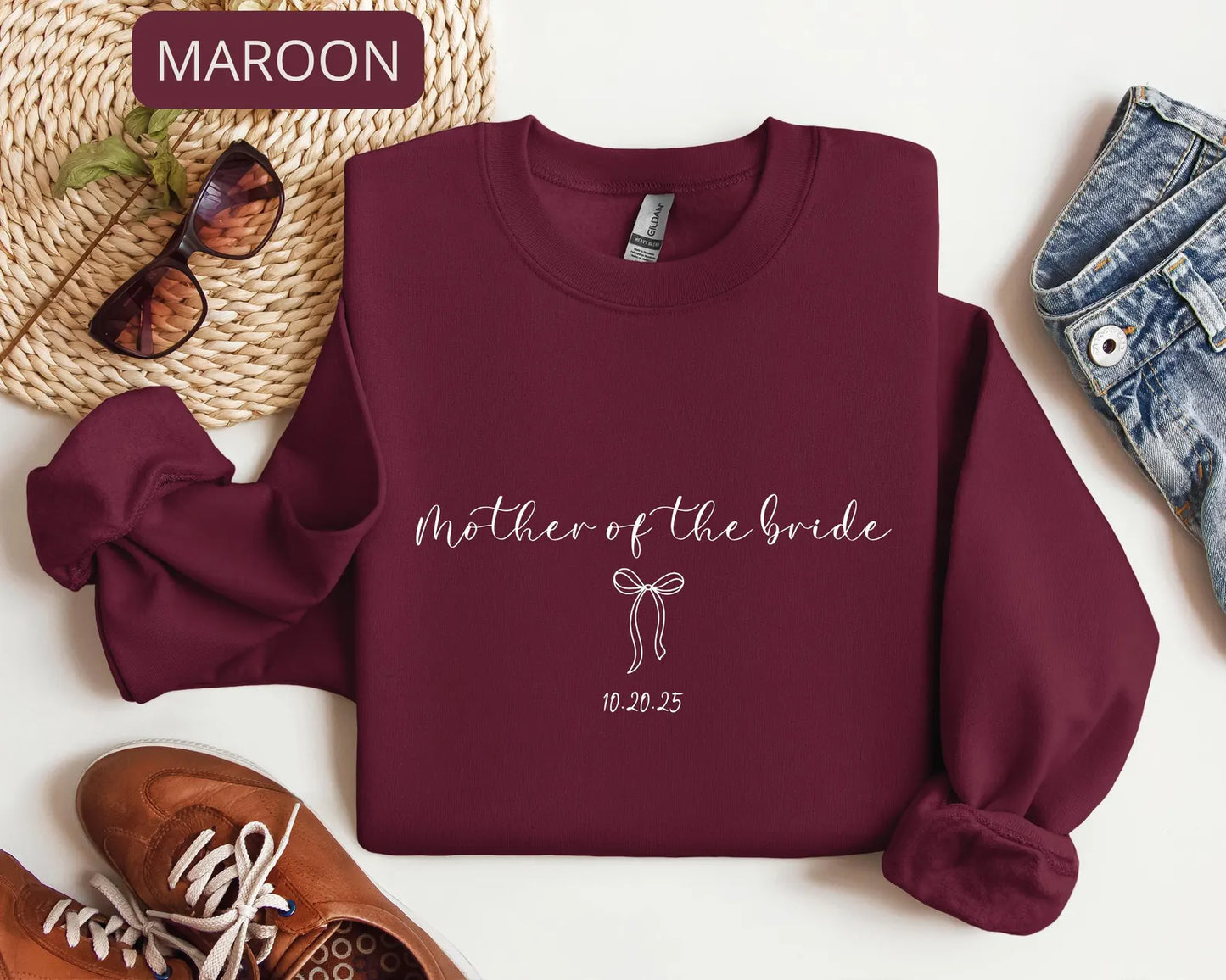 Mother of the Bride Shirt – Personalized Wedding Tee with Custom Date, Bridal Party Gift
