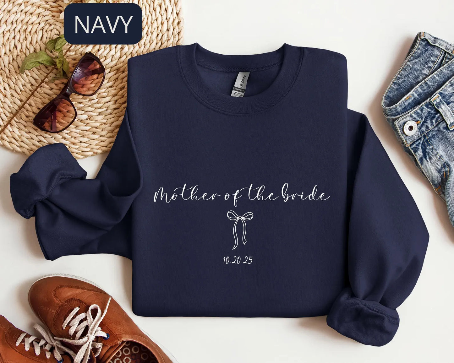 Mother of the Bride Shirt – Personalized Wedding Tee with Custom Date, Bridal Party Gift