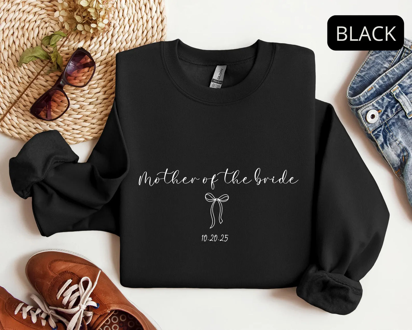 Mother of the Bride Shirt – Personalized Wedding Tee with Custom Date, Bridal Party Gift