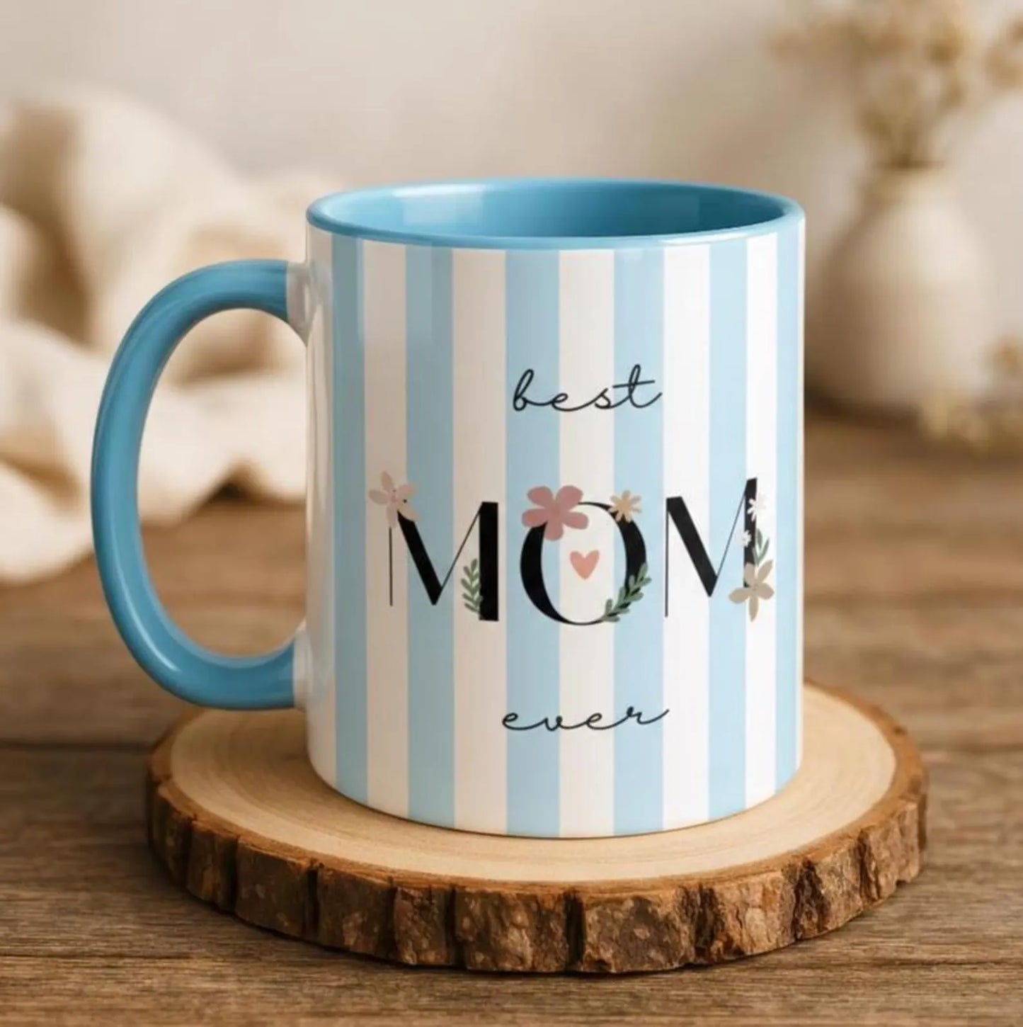 Best Mom Ever Personalized Mug – Custom Coffee Cup with Kids Names, Mother’s Day Gift for Mom