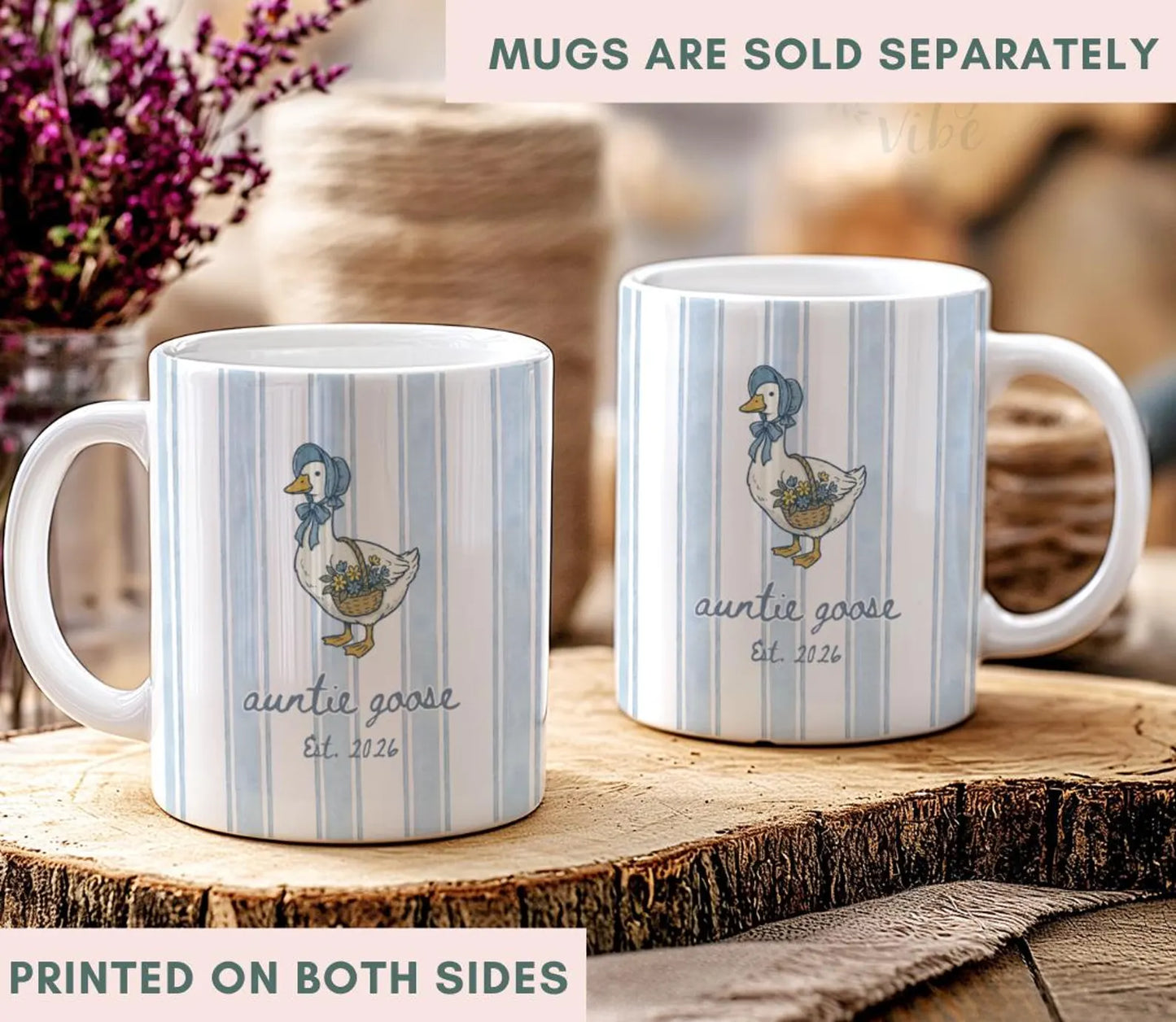 Personalized Auntie Goose Mug – Aunt Est 2026 Gift