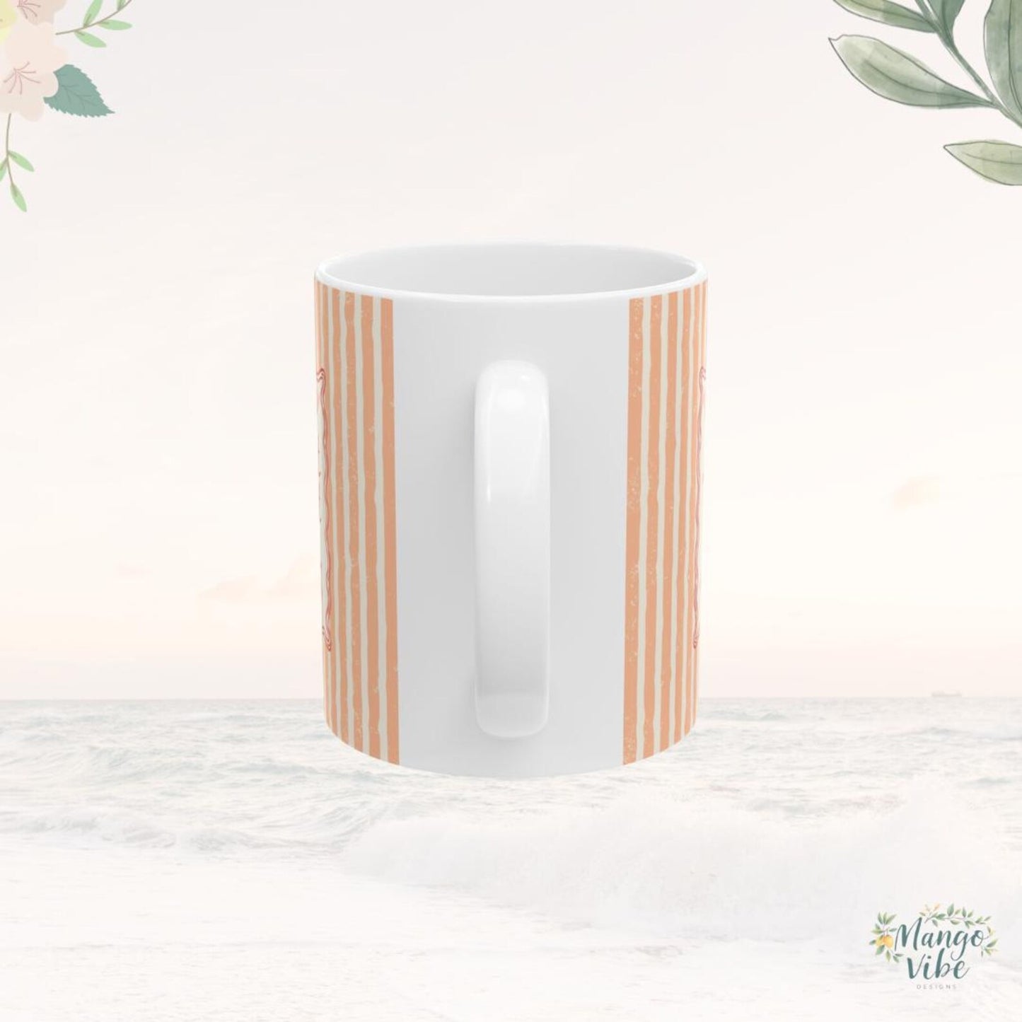 Sweetheart Mom Mug – Vintage Pink Striped Coffee Mug for Moms